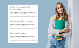 Ondersteuning Voor Studenten - Websitemodel Met Slepen En Neerzetten