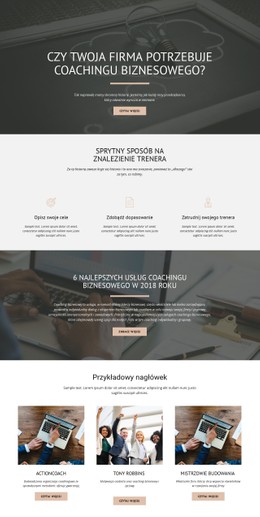 Responsywny HTML Dla Coaching Biznesowy