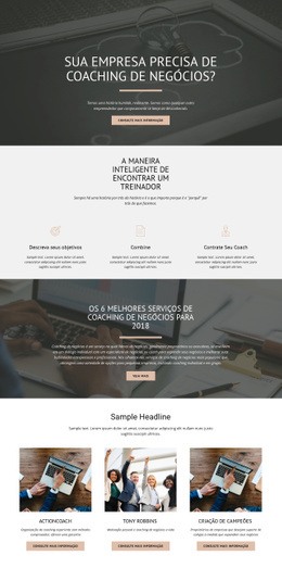 Coaching De Negócios - Maquete De Site Profissional