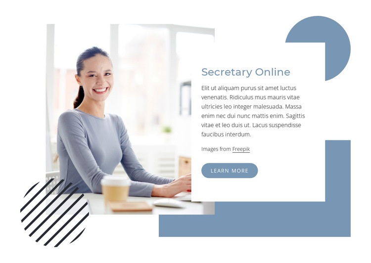 Secretary online Web Page Design