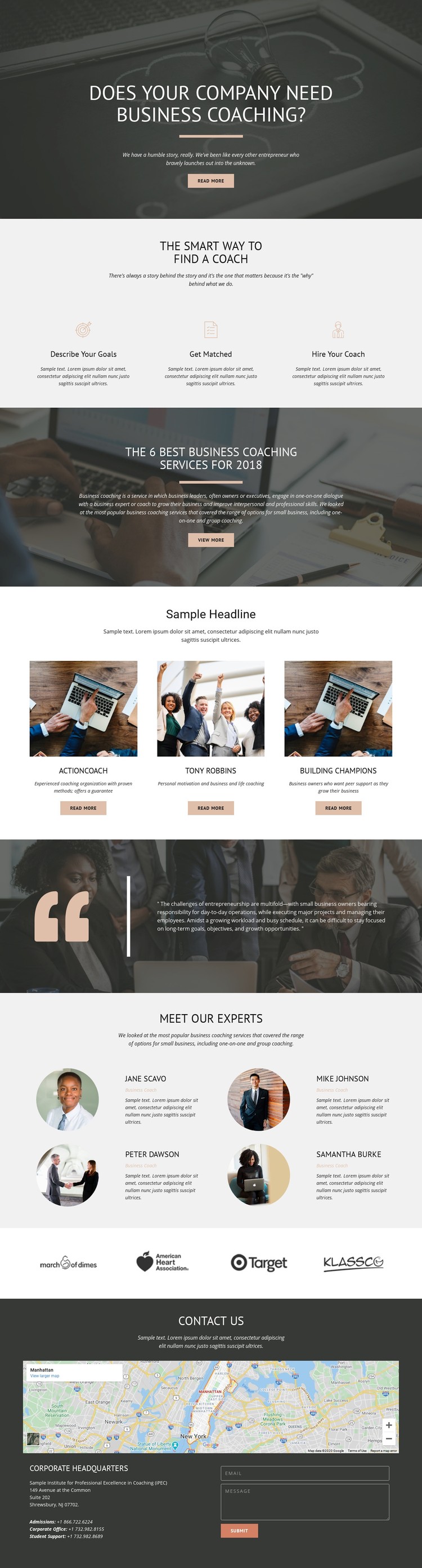 Business Coaching Webflow Template Alternative