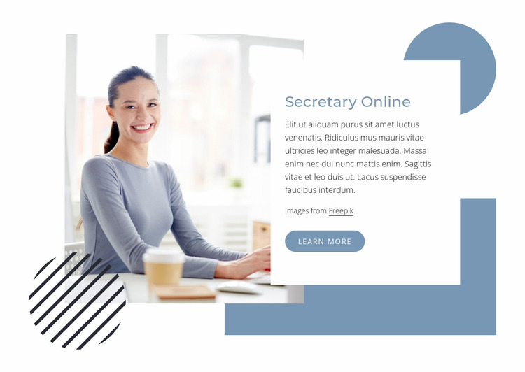 Secretary online Website Mockup