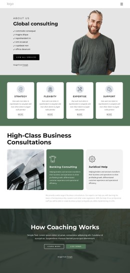 Global Consulting Firm CSS Grid Template