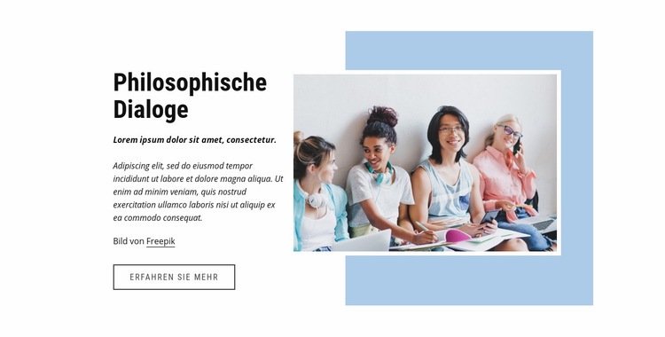 Philosophische Dialoge Landing Page