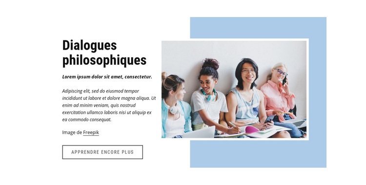 Dialogues philosophiques Maquette de site Web