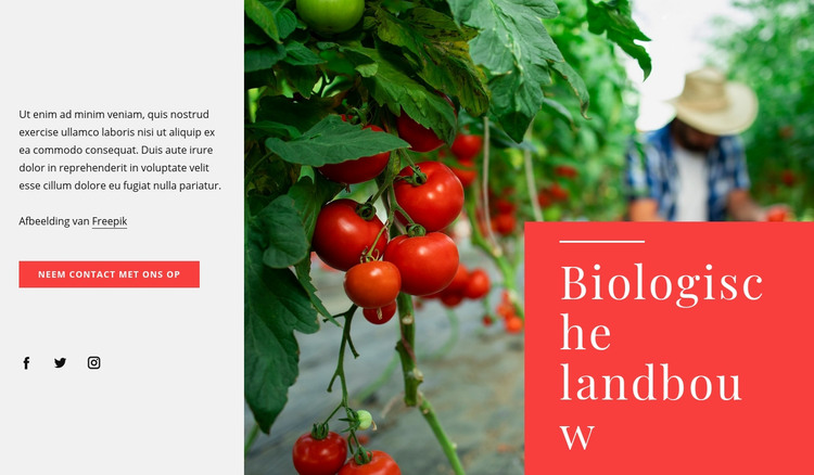 Biologische landbouwprincipes HTML-sjabloon