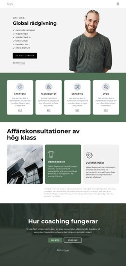 HTML-Design För Globalt Konsultföretag