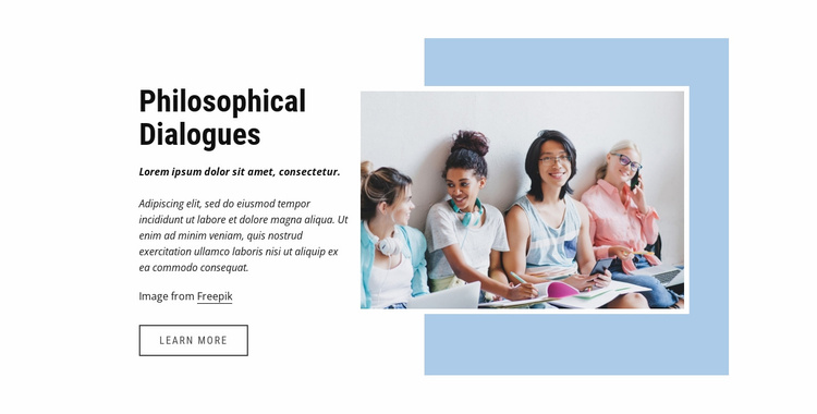 Philosophical dialogues Website Template