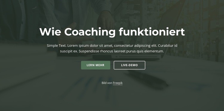 Wie Coaching funktioniert HTML Website Builder
