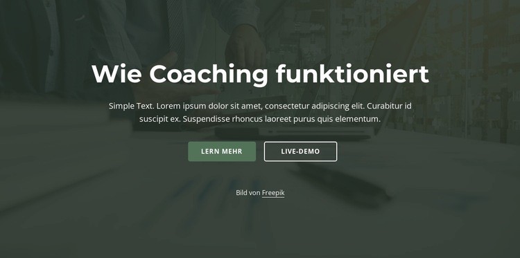 Wie Coaching funktioniert Landing Page