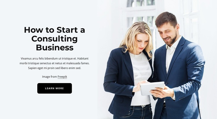 Consulting business Elementor Template Alternative