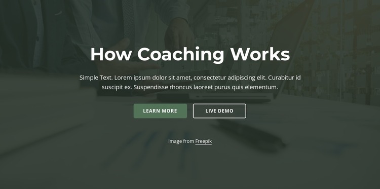 How coaching work Html Website Builder