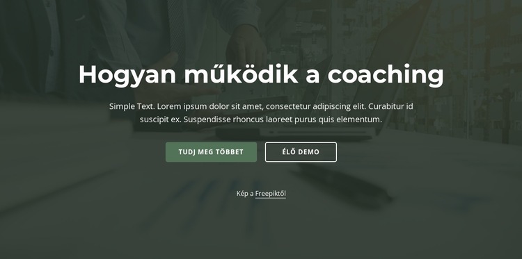 Hogyan működik a coaching CSS sablon