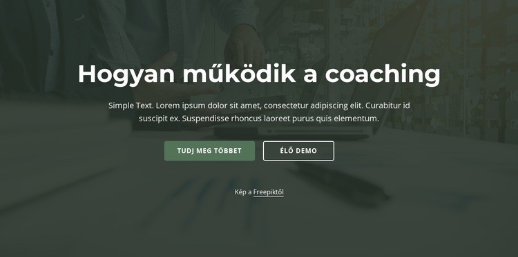 Hogyan működik a coaching Weboldal sablon