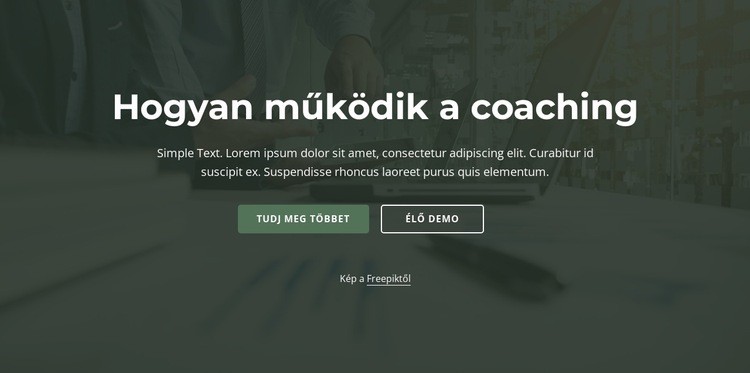 Hogyan működik a coaching Weboldal tervezés