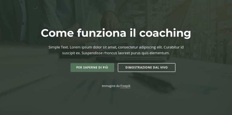 Come funziona il coaching Costruttore di siti web HTML