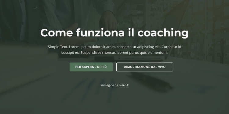 Come funziona il coaching Pagina di destinazione