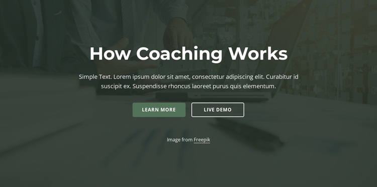 How coaching work Joomla Page Builder