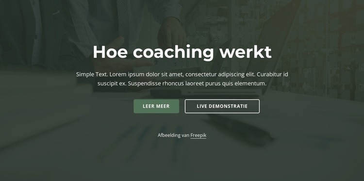 Hoe coaching werkt HTML5-sjabloon