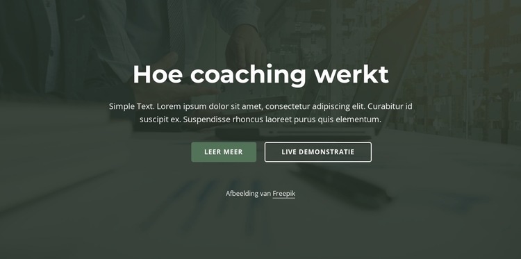 Hoe coaching werkt Website mockup