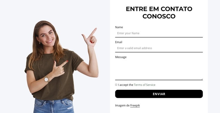 Entre em contato conosco agora Maquete do site