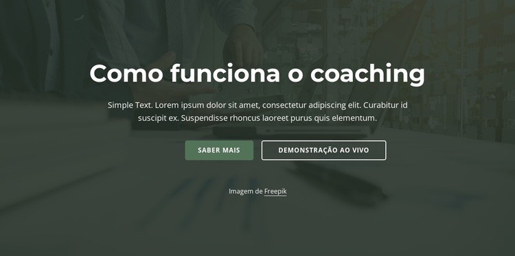 Como funciona o coaching Modelo de uma página