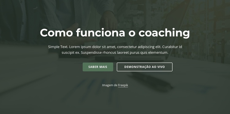 Como funciona o coaching Tema WordPress