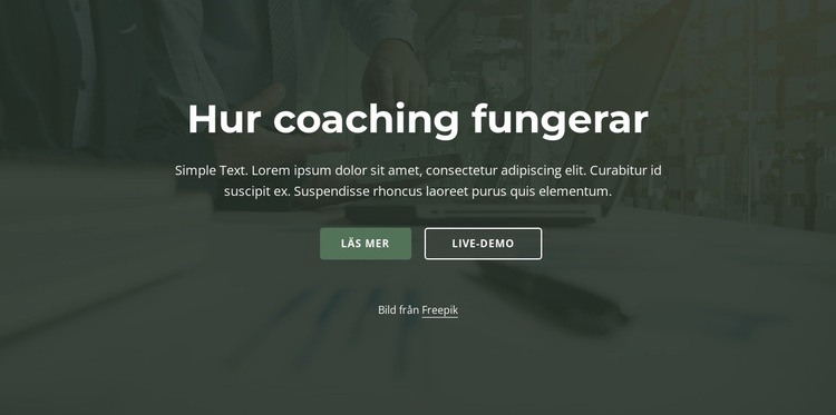 Hur coaching fungerar Webbplats mall