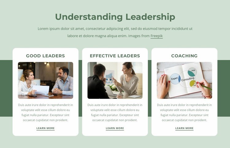 Good leaders Web Page Design
