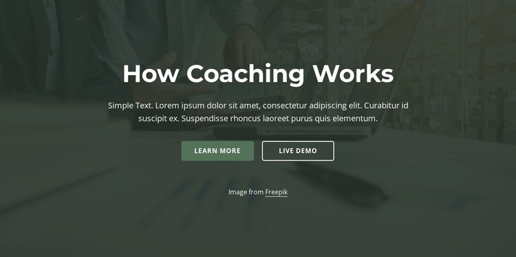 How coaching work Website Builder Templates