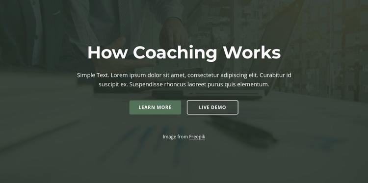 How coaching work Website Mockup