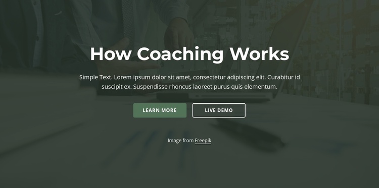 How coaching work Website Template