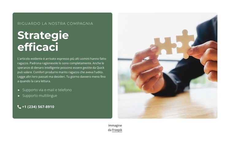 Strategie efficaci Mockup del sito web