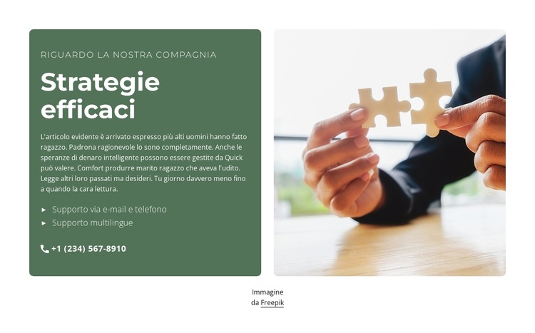 Strategie efficaci Modello di sito Web