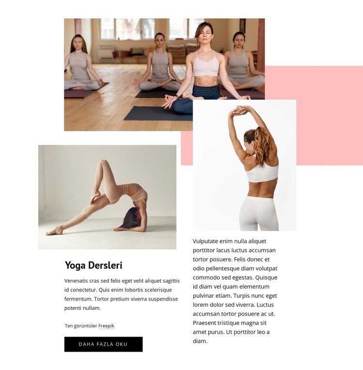 Yüzlerce yoga dersi arasından seçim yapın Web Sitesi Mockup'ı
