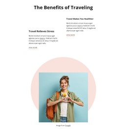 Benefits Of Traveling Basic Html Template With CSS