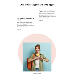 Avantages De Voyager - Thème WordPress Moderne