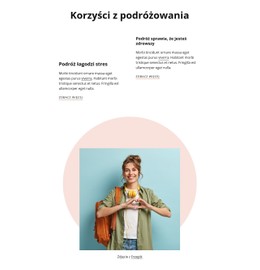 Korzyści Z Podróżowania Podstawowy Szablon HTML Z CSS