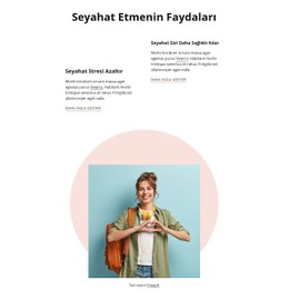 Seyahat Etmenin Faydaları CSS Ile Temel Html Şablonu