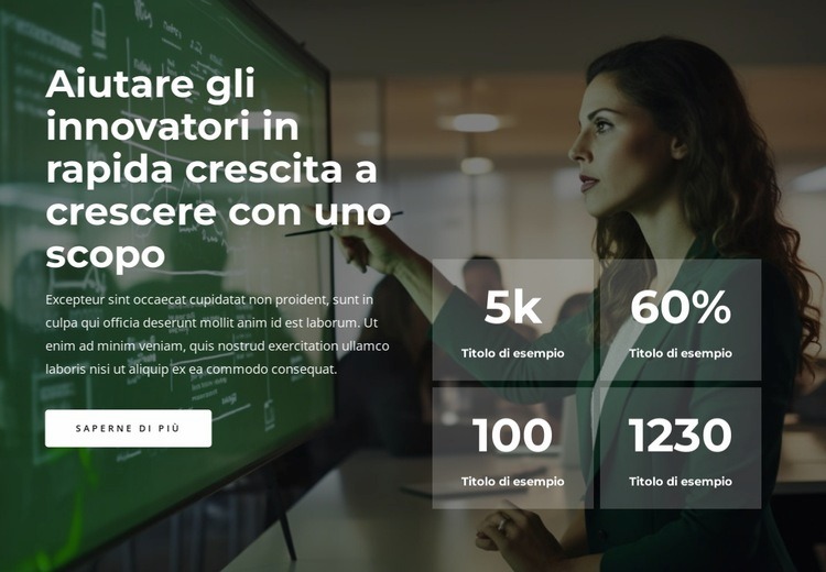 La nostra missione è creare soluzioni sostenibili Modelli di Website Builder