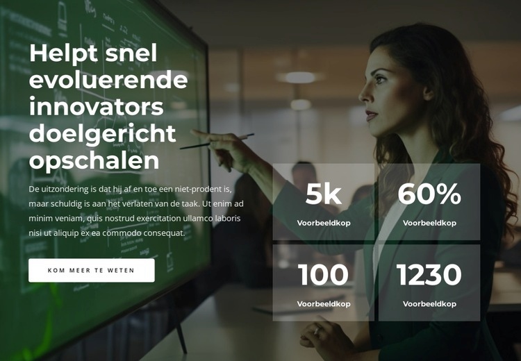 Onze missie is het creëren van duurzame oplossingen Website Builder-sjablonen