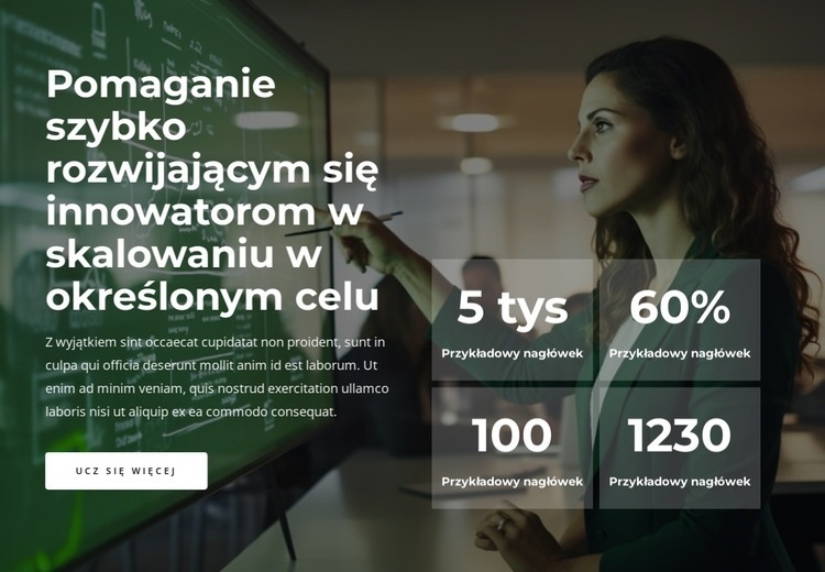 Naszą misją jest tworzenie zrównoważonych rozwiązań Projekt strony internetowej