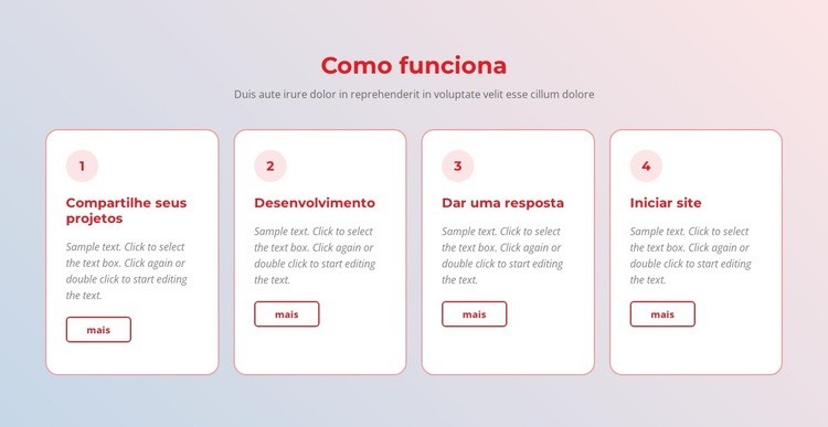 Software complexo baseado na web Modelo de uma página