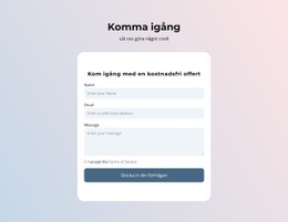 Kontaktformulär På Gradient