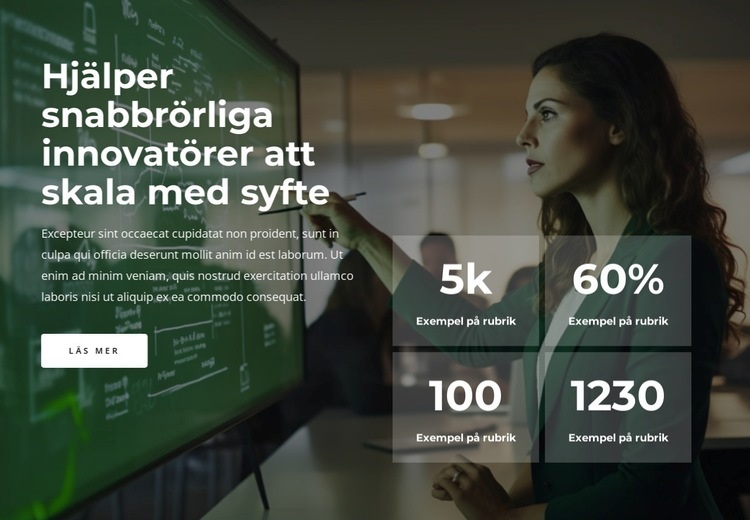 Vårt uppdrag är att skapa hållbara lösningar HTML-mall