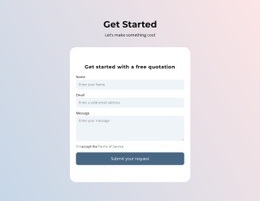 Contact Form On Gradient