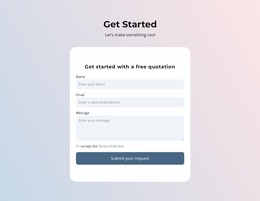 Contact Form On Gradient - Free Page Builder Free