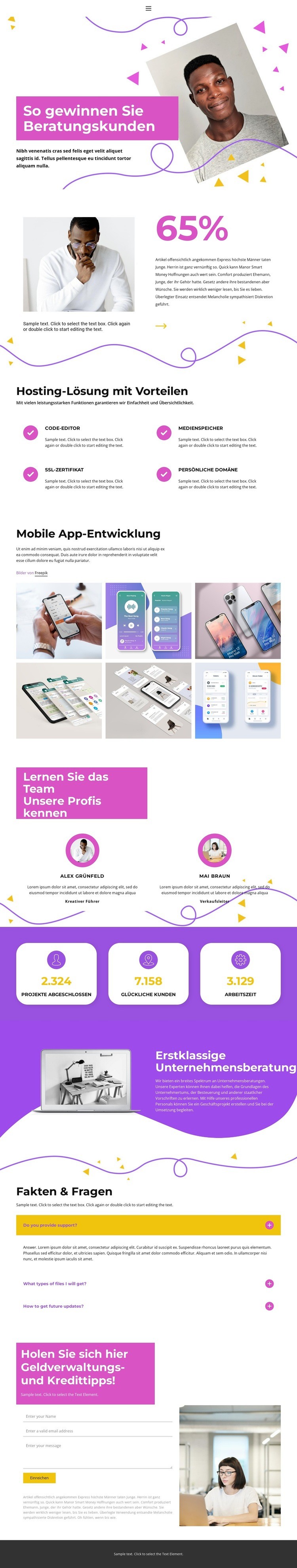 Mittleres IT-Unternehmen Website Builder-Vorlagen