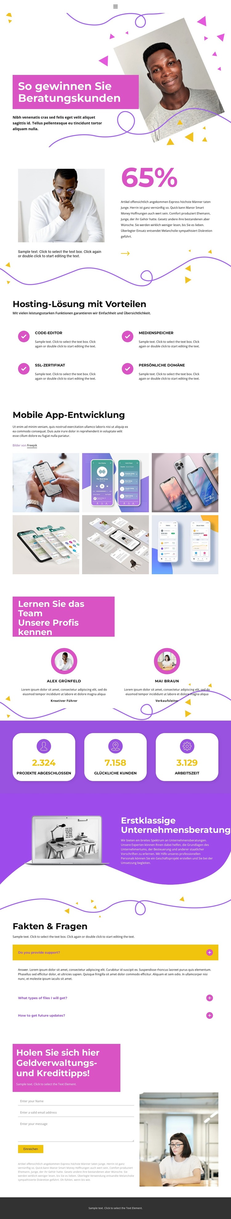 Mittleres IT-Unternehmen Website-Vorlage