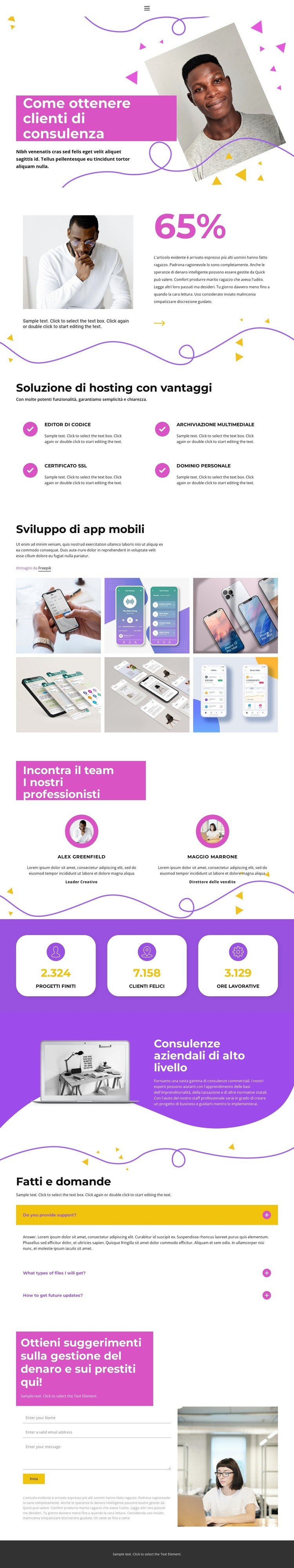 Impresa IT media Mockup del sito web